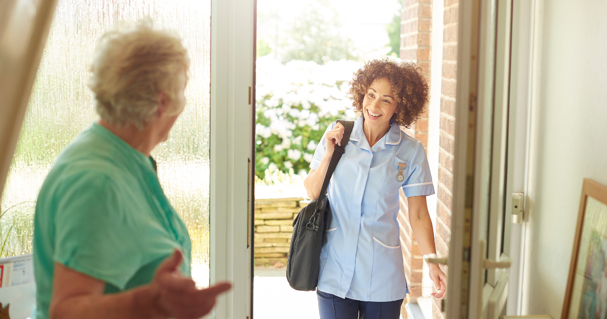 A respite caregiver comes in to provide home care services and provide relief.