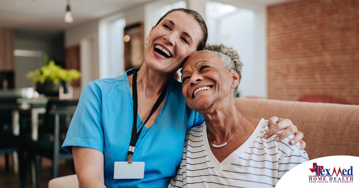 Young home health care nurse helping senior man to recover at home