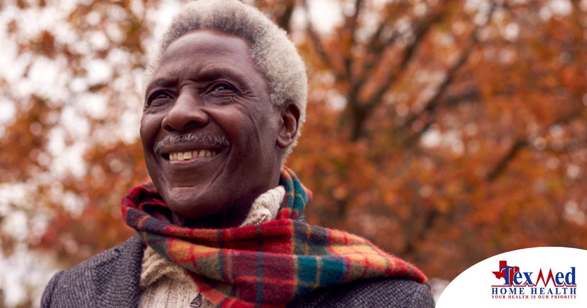 Senior home care helping a senior to manage seasonal depression.