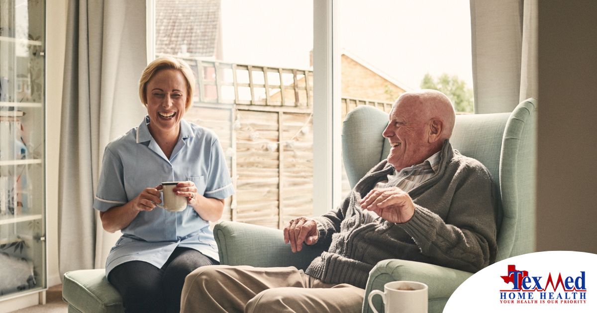 A caregiver provides Memory Care at Home to a senior
