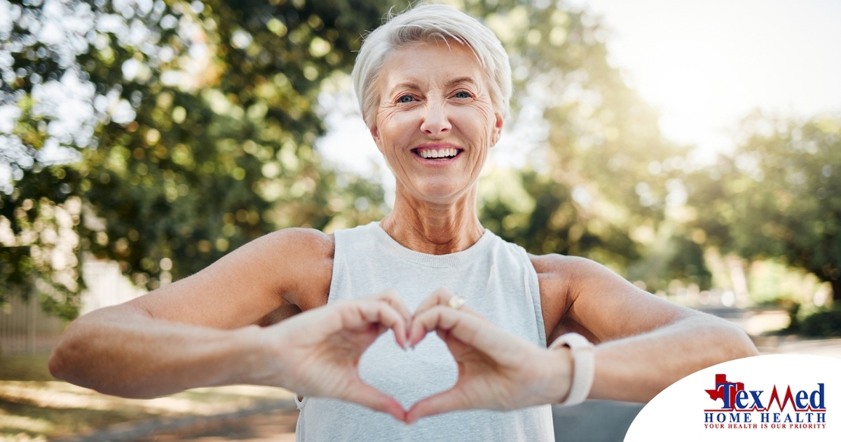 A woman successfully managing diabetes and aging.